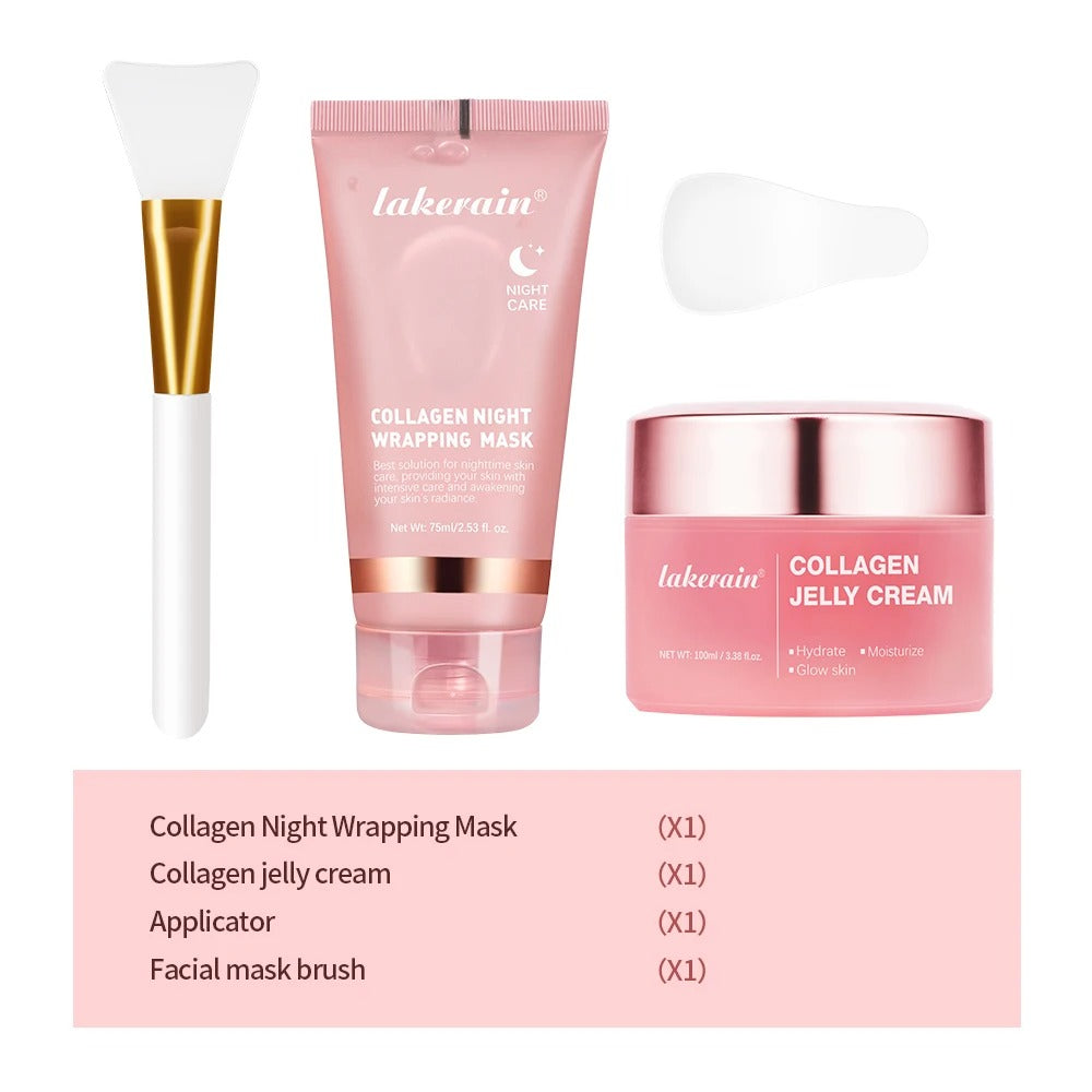 75ml Collagen Peel-off Mask Night and 100g Collagen Jelly Cream Hydrolyzed Collagen Skin Care